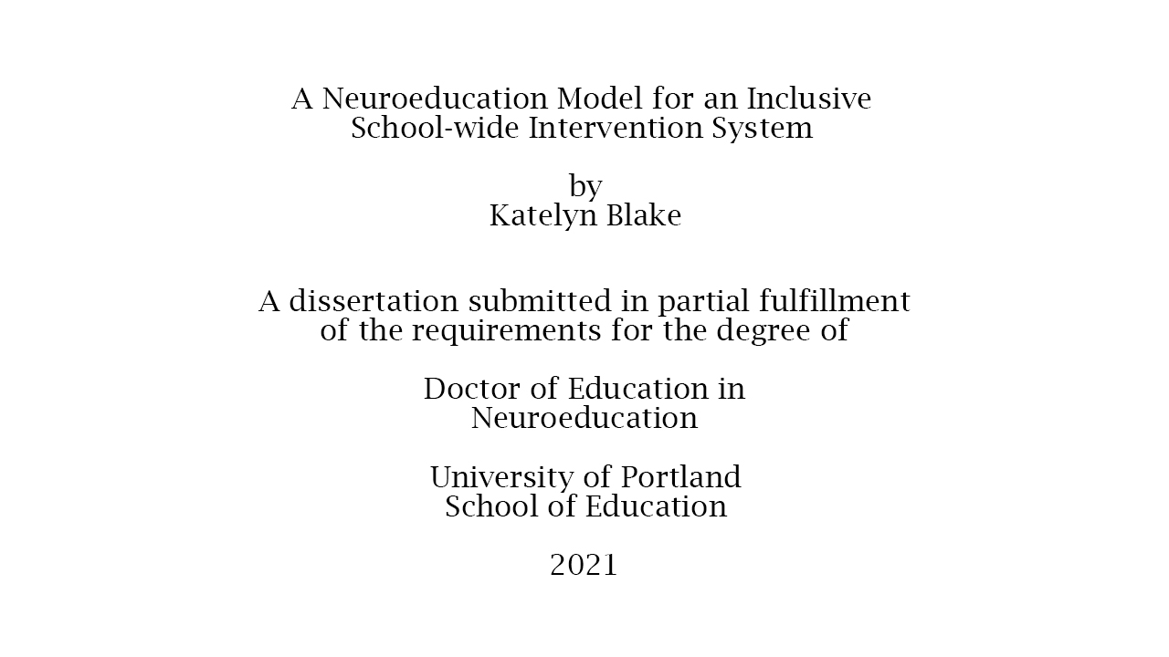 Katelyn Blake Dissertation
