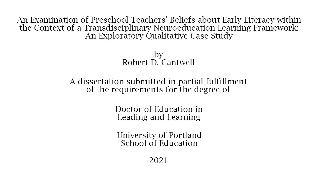 robert d cantwell dissertation